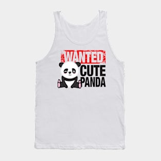 Wanted Cute Panda Design for Panda Lover Tank Top